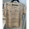haut dentelle couleur beige FEMME T LARGE