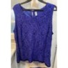 ensemble débardeur+gilet dentelle bleu FEMME T48