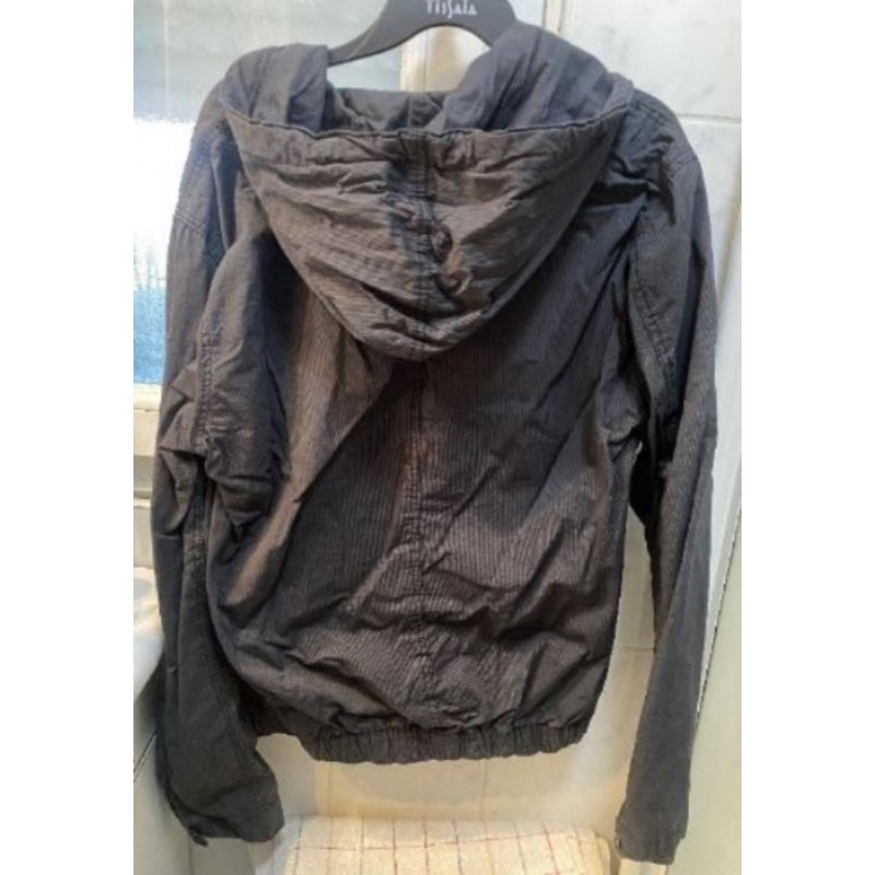 blouson coupe-vent mi-saison avec capuche gris H&M HOMME XL