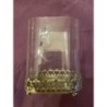 grand pot décoratif verre-métal hauteur 12cm largeur 9 cm