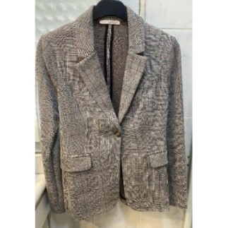 blazer rayé beige camaieu femme taille 36 non porté