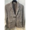 blazer rayé beige camaieu femme taille 36 non porté