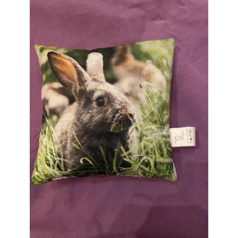 mini coussin motif lapin - dimension 19-19cm