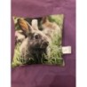 mini coussin motif lapin - dimension 19-19cm