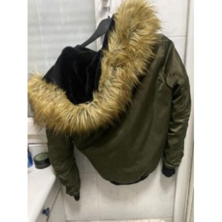 doudoune avec capuche fourure synthétique kaki Jennyfer Taille S