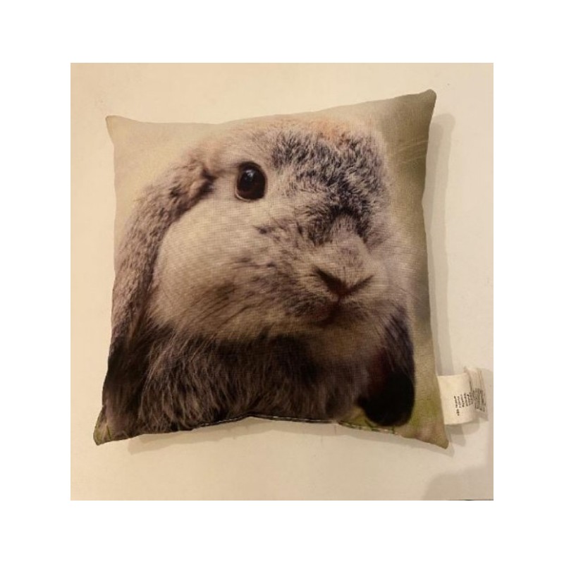 mini coussin motif lapin dimension 19-19cm