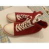chaussure en toile rouge du pareil au même jamais porté pointure 38