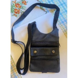 sacoche homme en cuir synthétique noir