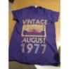 Tee shirt violet vintage 1977 taille L 