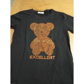 Tee shirt noir nounours TU