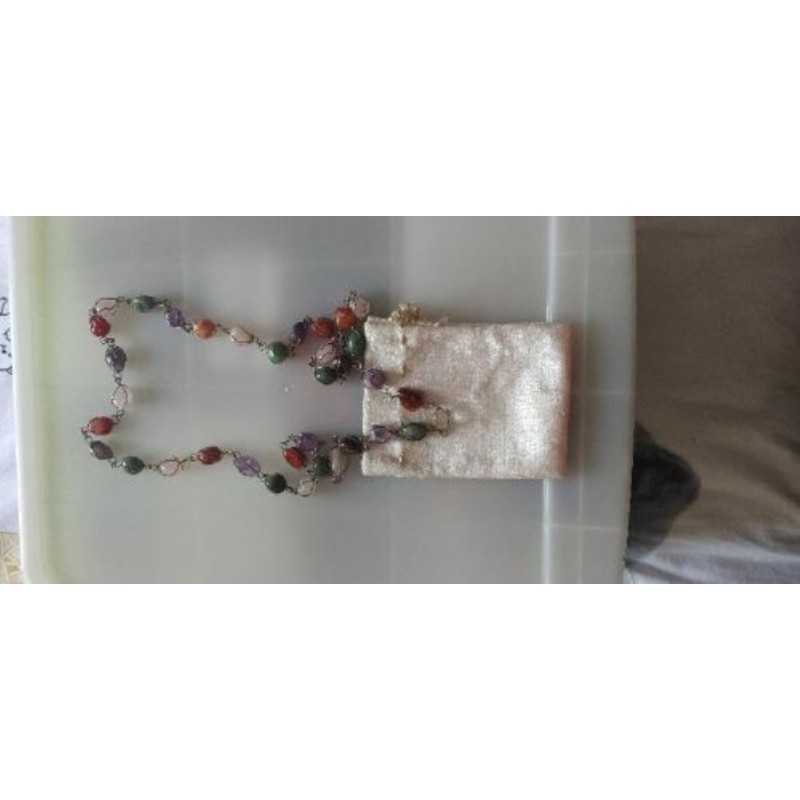 Collier sautoir pierres fines