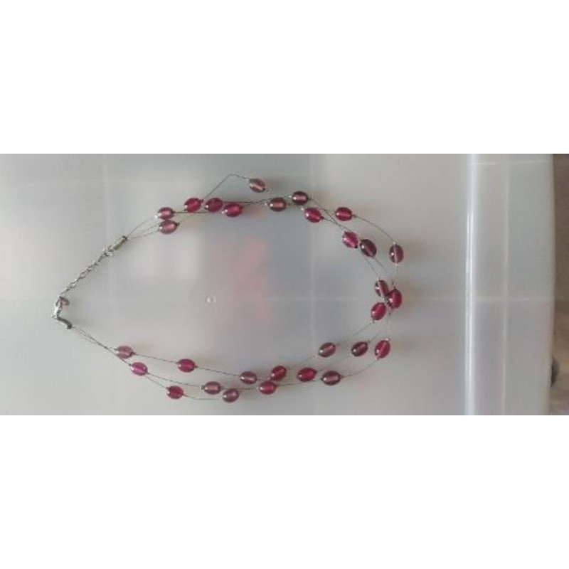 Collier fantaisie rose