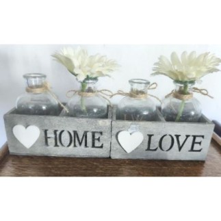 Coffret bois avec 2 fioles 