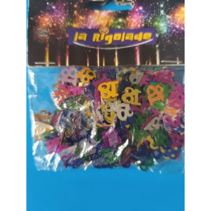 Sachet de confettis de table anniversaire 18 ans