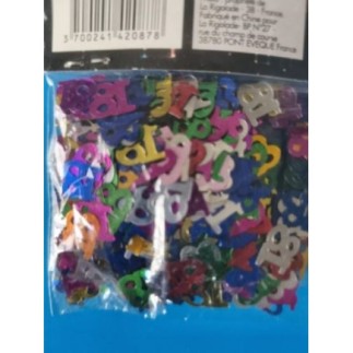 Sachet de confettis de table anniversaire 18 ans