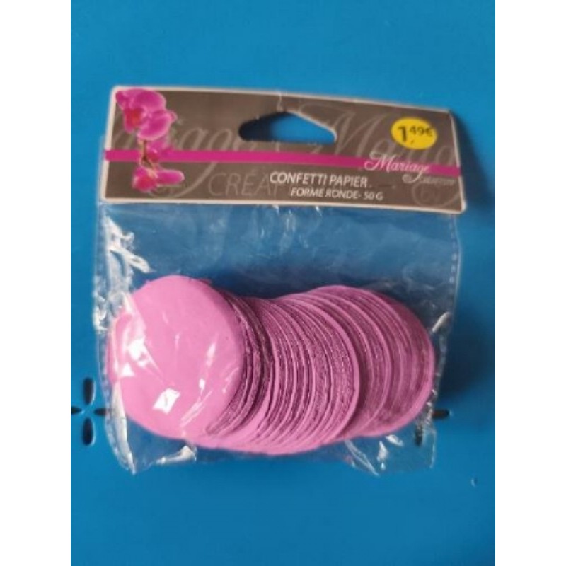 Confettis papier forme ronde