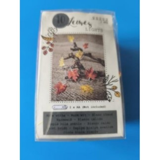 Guirlande 10 leds feuilles 