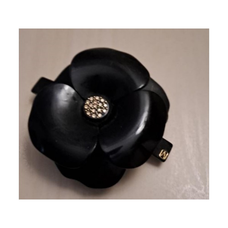 Barrette Alexandre de Paris Camélia noire