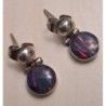 Boucles d'oreilles argent opale 