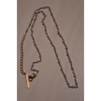 Chaîne Zag perles bleues