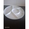 Lot de 5 assiettes à compartiment en véritable porcelaine 