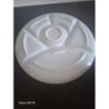 Lot de 5 assiettes à compartiment en véritable porcelaine 