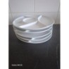 Lot de 5 assiettes à compartiment en véritable porcelaine 