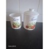 Lots de 2 Pots en céramique (farine+sucre)