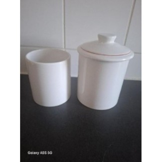 Lots de 2 Pots en céramique (farine+sucre)