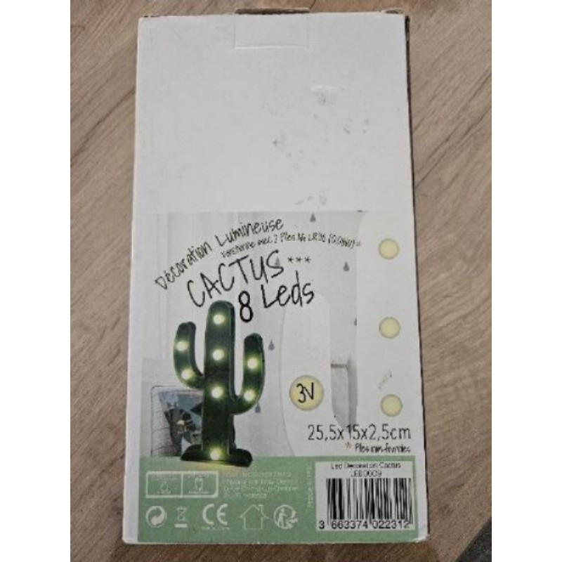 décoration lumineuse cactus neuve MC