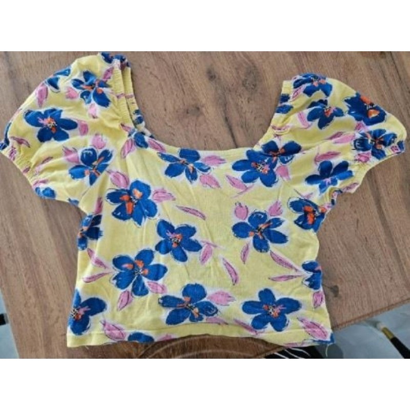 haut zara 8 ans fleuri court MC