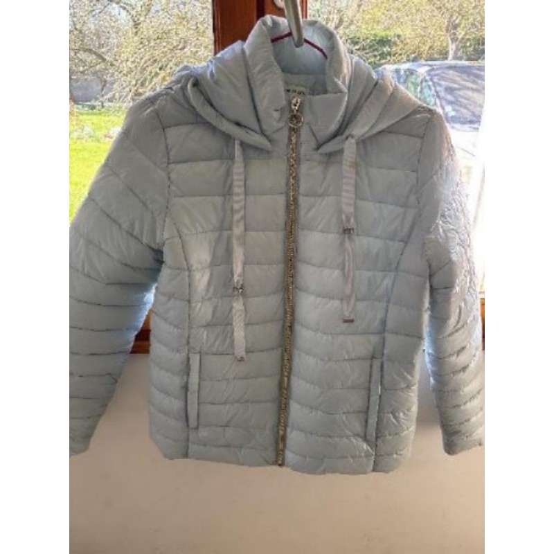 Blouson cache cache à capuche bleu clair T40 neuf