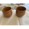 Lot de 2 petits pots marron Lanquetot 