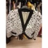 Veste à  pois noir et blanc 44