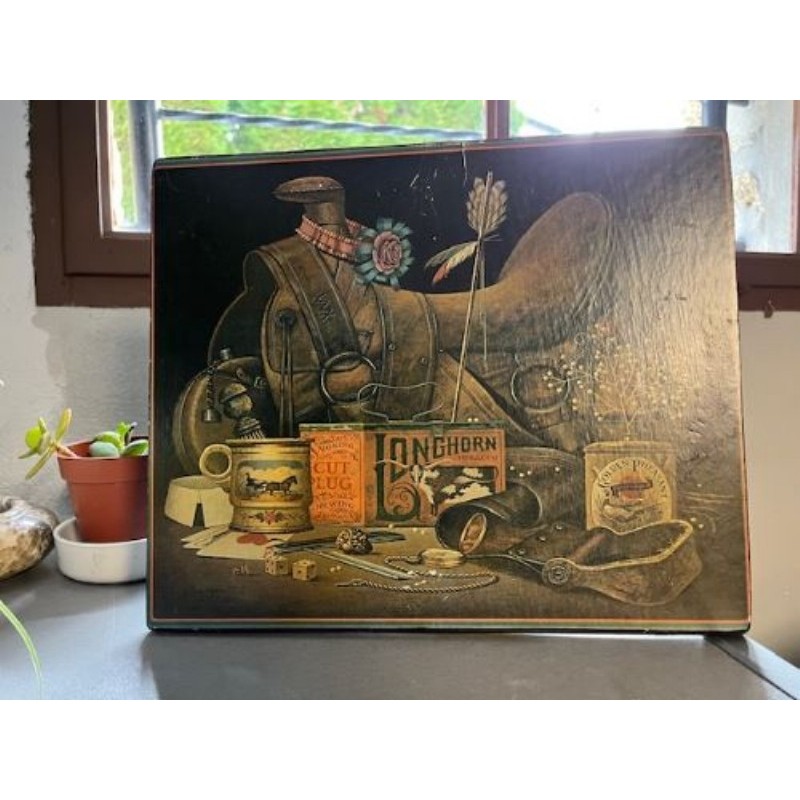 tableau boir motif équestre