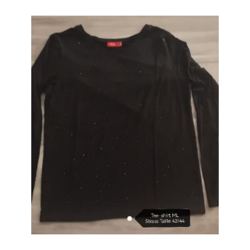 Tee-shirt ML Strass Taille 42/44