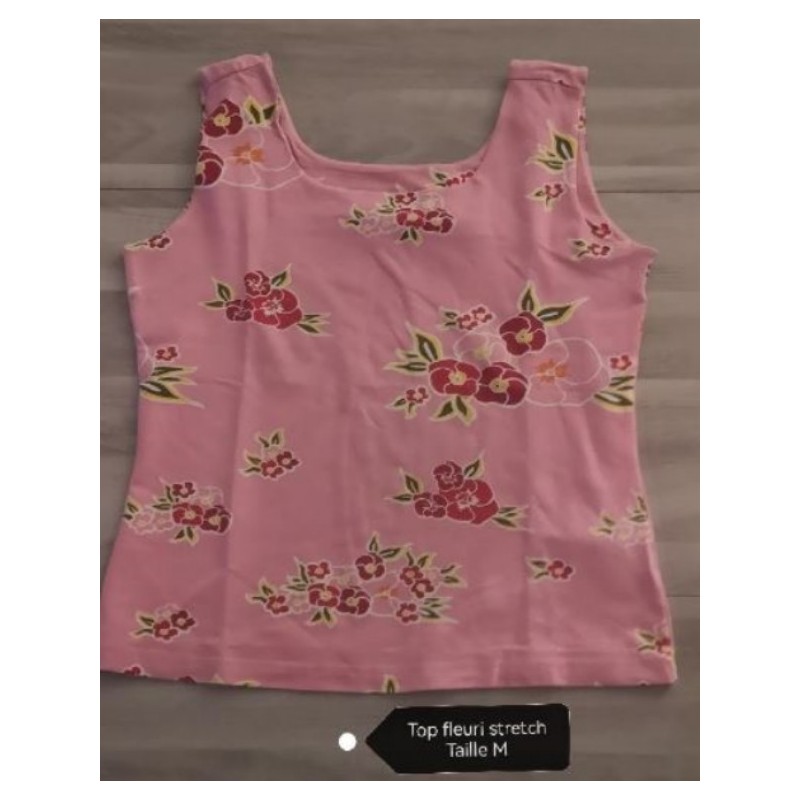 Top fleuri stretch Taille M 