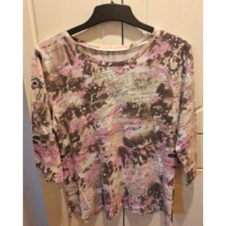 Tee-shirt rose/marron...