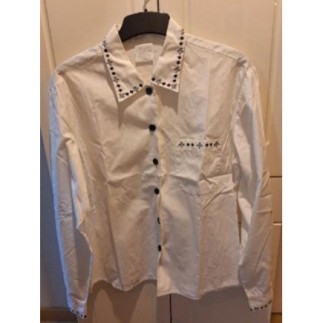 Corsage blanc motif trèfles...