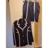 Ensemble jupe et veste bleu marine et blanc T42