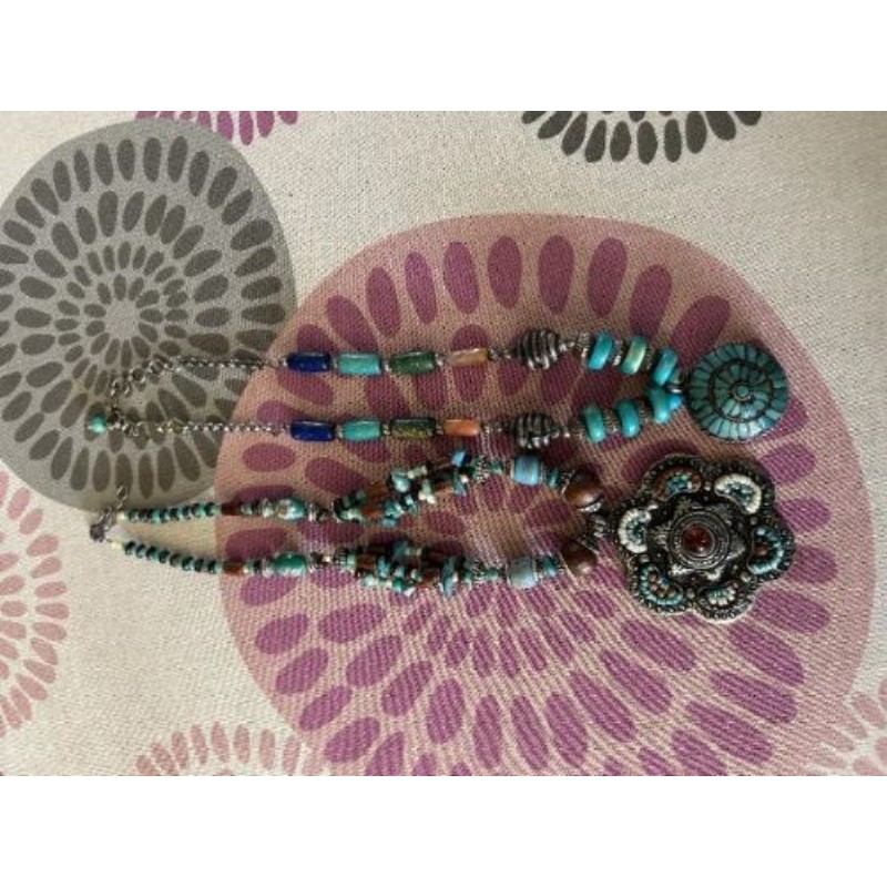 LOT DE 2 COLLIERS AMÉRINDIENS 