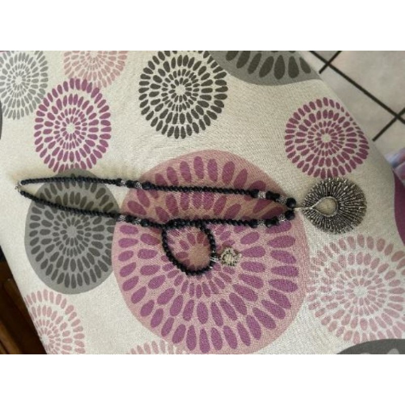 COLLIER + BRACELET PIERRE DE LAVE DE« FUERTEVENTUA »