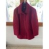 Veste longue en laine rouge STEINBOCK