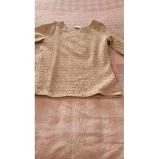 Pull mi manche beige T M...