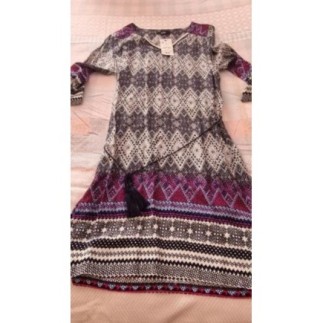 Robe grise violette noir T...