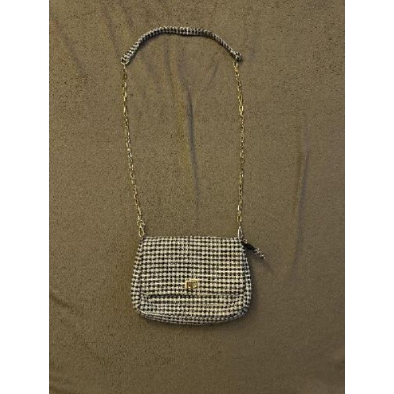 Sac bandoulière pieds de poule 