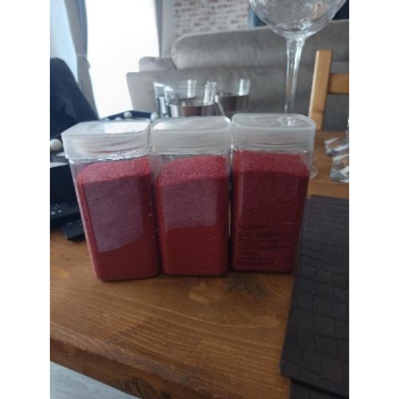 VR Sable rouge pour bougie lot de 3