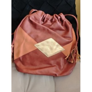 Grand sac bourse bordeau