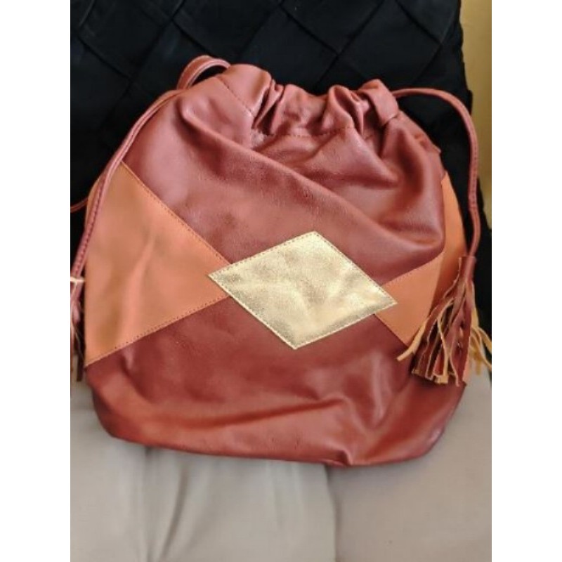 Grand sac bourse bordeau