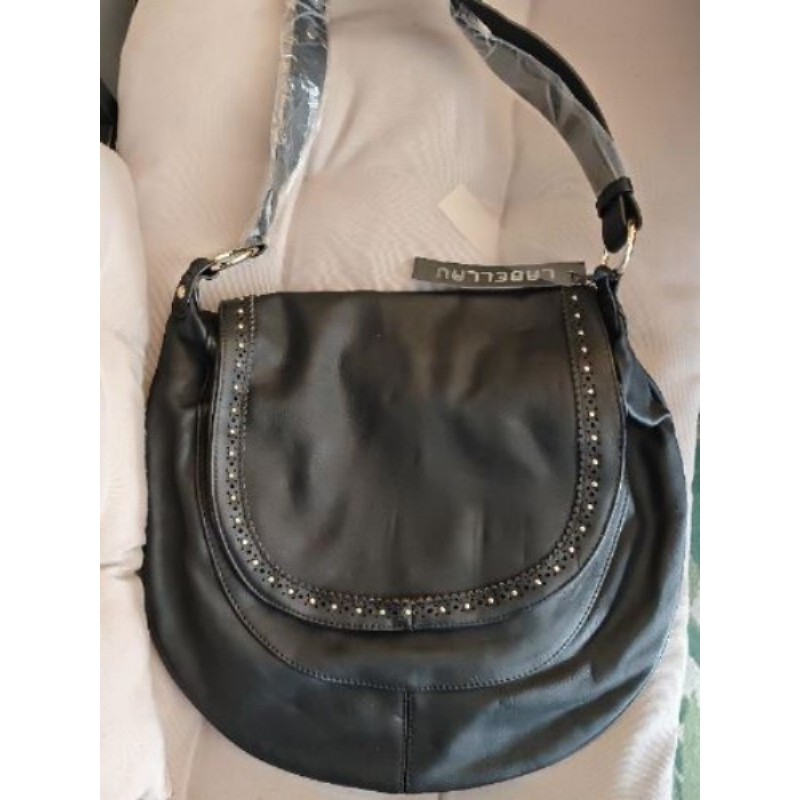 Grand Sac besace noir 2 niveaux